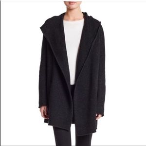 Vince cashmere blend hooded cardigan M Black, gently worn, great condition!